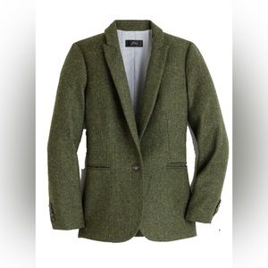 J. Crew Olive Green Tweed Blazer